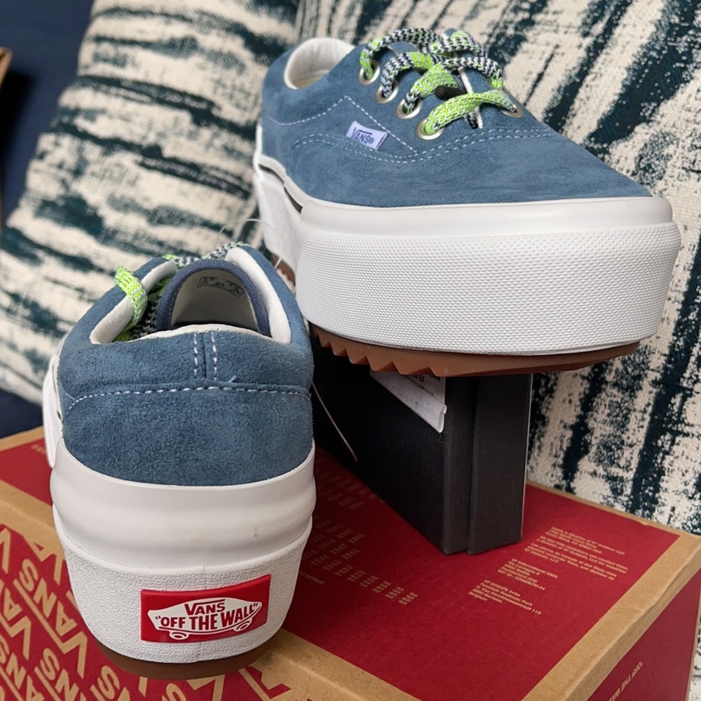Vans Era Stacked Multi Lace Cementbl True White Mens Platforms - Picture 10 of 16